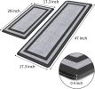 Kitchen Mats Set of 2,Cushioned Anti-Fatigue Non-Skid Rug Sets Ergonomic Comfort Standing Mat for Kitchen, Floor, Office, Sink, Laundry, Black and Gr