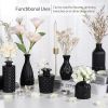 12pcs Glass Black Bud Vases Set, Small Vases for Flowers, Bud Vase for Centerpieces in Bulk, Mini Vintage Vase for Rustic Wedding Decorations, Office