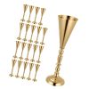 20 PCS Wedding Flower Vase, 16.9 in Tall Trumpet Flower Table Centerpieces, Banquet Vases Easy Installation, Electroplated Versatile Arrangement Stan