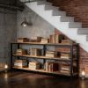 Console Table, 3-Tier Sofa Table with Metal Frame