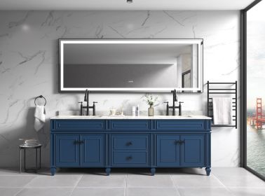 (ONLY FOR PICKUP) 96in. W x 36 in. H Super Bright Led Bathroom Mirror with Lights;  Metal Frame Mirror Wall Mounted Lighted Vanity Mirrors for Wa