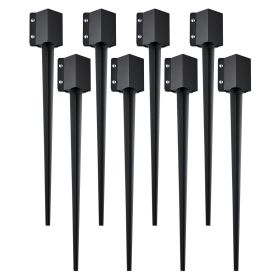 VEVOR Fence Post Anchor Ground Spike, 8 Pack 36 x 4 x 4 Inches Outer Diameter (Inner Diameter 3.5 x3.5 Inches)