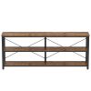 Console Table, 3-Tier Sofa Table with Metal Frame