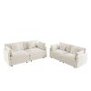 2 - Piece Living Room Set , 2 Pieces Upholstered Loveseat and Couch for Home Office Lounge, Sofa Set of 2, 2-Piece (2+2 Seat) Couch Set For Living Ro