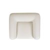 Alpine 44" Sherpa Arm Chair, Ivory White Boucle
