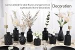 12pcs Glass Black Bud Vases Set, Small Vases for Flowers, Bud Vase for Centerpieces in Bulk, Mini Vintage Vase for Rustic Wedding Decorations, Office
