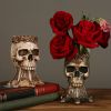 1pc Halloween Vase,Halloween Decoration Party Skull Design Flower Pot, Human Planter Container For Home Office Desk Decoration, Pot Plant Bowl Deskto