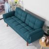 75" Flared Arm Convertible Sleeper Sofa-Green