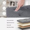 Folding Storage Ottoman Bench, Ottoman Foot Rest, End of Bed Bench, Storage Chest, for Living Room, Bedroom, Entryway, 30 Inches, Gray