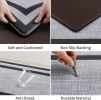 Kitchen Mats Set of 2,Cushioned Anti-Fatigue Non-Skid Rug Sets Ergonomic Comfort Standing Mat for Kitchen, Floor, Office, Sink, Laundry, Black and Gr