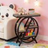 Tea table, small side table, snack table, sofa table, coffee table, with storage rack