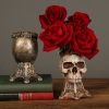 1pc Halloween Vase,Halloween Decoration Party Skull Design Flower Pot, Human Planter Container For Home Office Desk Decoration, Pot Plant Bowl Deskto