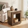 Wooden side table, square side table, coffee table, bedside table, storage capacity